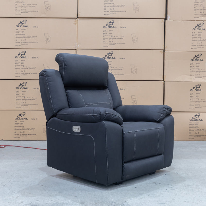 The Venus Dual-Motor Recliner - Jet available to purchase from Warehouse Furniture Clearance at our next sale event.