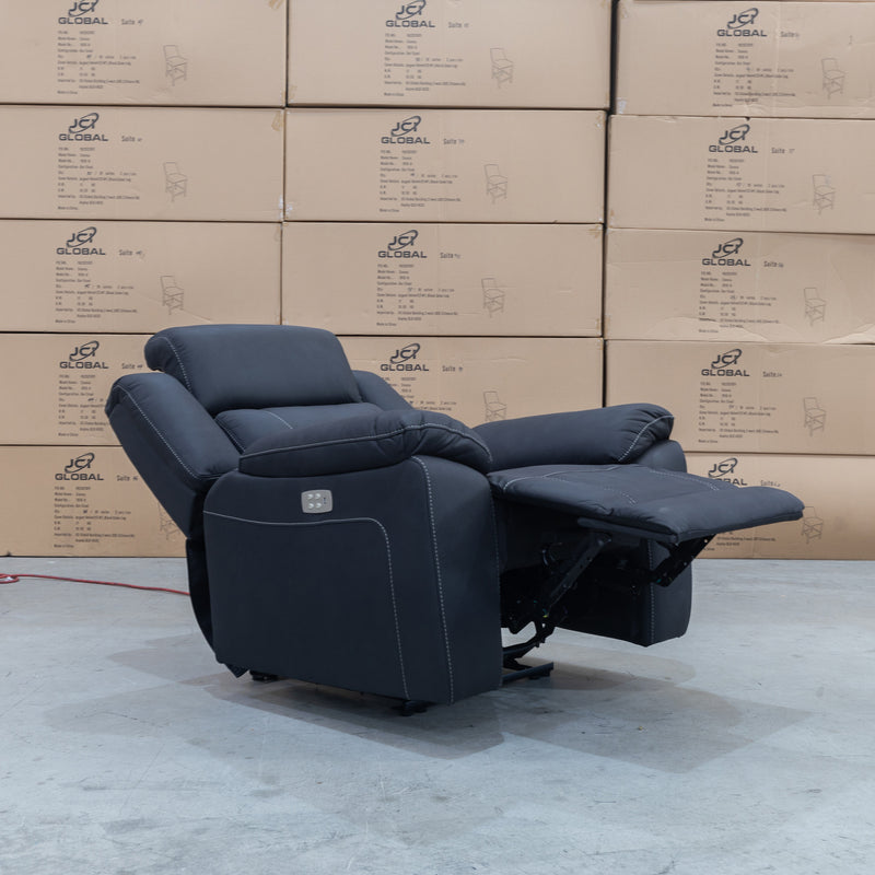 The Venus Dual-Motor Recliner - Jet available to purchase from Warehouse Furniture Clearance at our next sale event.