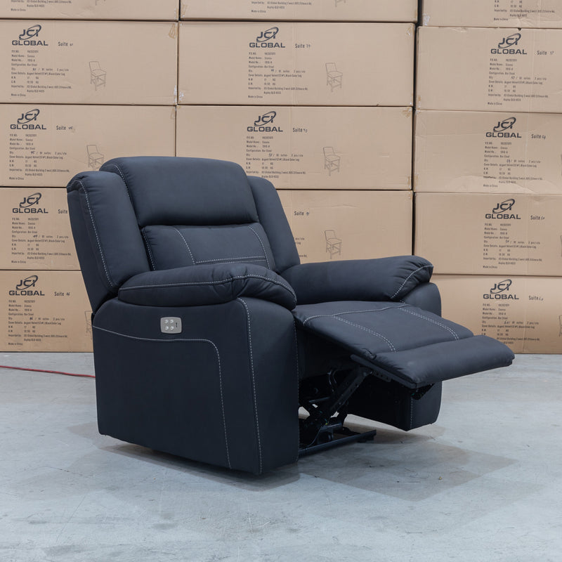 The Venus Dual-Motor Recliner - Jet available to purchase from Warehouse Furniture Clearance at our next sale event.