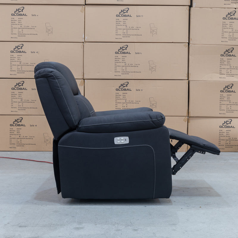 The Venus Dual-Motor Recliner - Jet available to purchase from Warehouse Furniture Clearance at our next sale event.