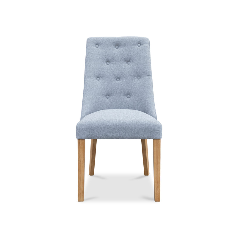 The Island Oak Dining Chair - Natural - Polar Haze with Eclipse haze back available to purchase from Warehouse Furniture Clearance at our next sale event.