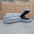 The Oakland Sofa Bed with RHF Storage Chaise - Silver