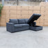The Oakland Sofa Bed with RHF Storage Chaise - Charcoal