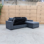 The Oakland Sofa Bed with RHF Storage Chaise - Charcoal available to purchase from Warehouse Furniture Clearance at our next sale event.