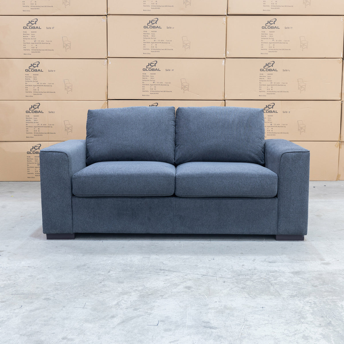 The Oakland Two Seater Metal Action Sofa Bed - Charcoal available to purchase from Warehouse Furniture Clearance at our next sale event.