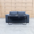 The Oakland Two Seater Metal Action Sofa Bed - Charcoal available to purchase from Warehouse Furniture Clearance at our next sale event.