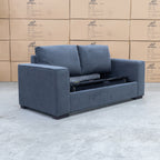The Oakland Two Seater Metal Action Sofa Bed - Charcoal available to purchase from Warehouse Furniture Clearance at our next sale event.