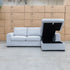 The Oakland Sofa Bed with RHF Storage Chaise - Silver