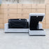 The Oakland Sofa Bed with RHF Storage Chaise - Silver