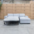 The Oakland Sofa Bed with RHF Storage Chaise - Silver