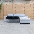 The Oakland Sofa Bed with RHF Storage Chaise - Silver available to purchase from Warehouse Furniture Clearance at our next sale event.