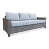 The Dockside Outdoor Wicker Three Seat Sofa - Brown/Light Grey available to purchase from Warehouse Furniture Clearance at our next sale event.