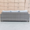 The Dockside Outdoor Wicker Three Seat Sofa - Brown/Light Grey available to purchase from Warehouse Furniture Clearance at our next sale event.