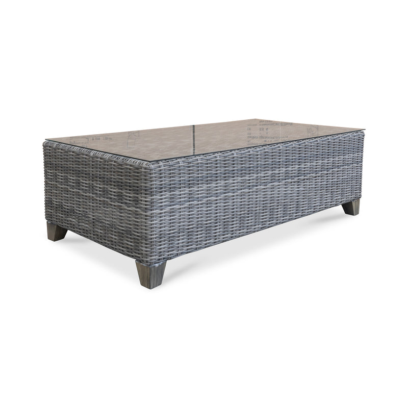 The Dockside Outdoor Wicker Coffee Table - Brown available to purchase from Warehouse Furniture Clearance at our next sale event.