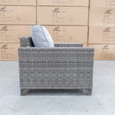 The Dockside Outdoor Wicker Armchair - Brown/Light Grey available to purchase from Warehouse Furniture Clearance at our next sale event.