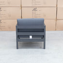 The Artemis Outdoor Armchair - Charcoal/Dark Grey available to purchase from Warehouse Furniture Clearance at our next sale event.