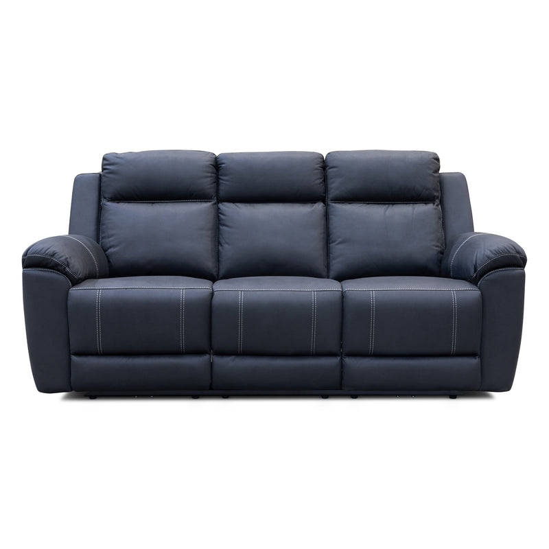 The Princeton Electric Three Seater Recliner Lounge - Jet available to purchase from Warehouse Furniture Clearance at our next sale event.