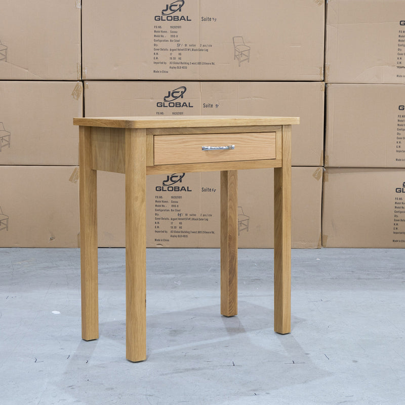 The Rae Dressing Table - Natural - RA-DT-NAT available to purchase from Warehouse Furniture Clearance at our next sale event.