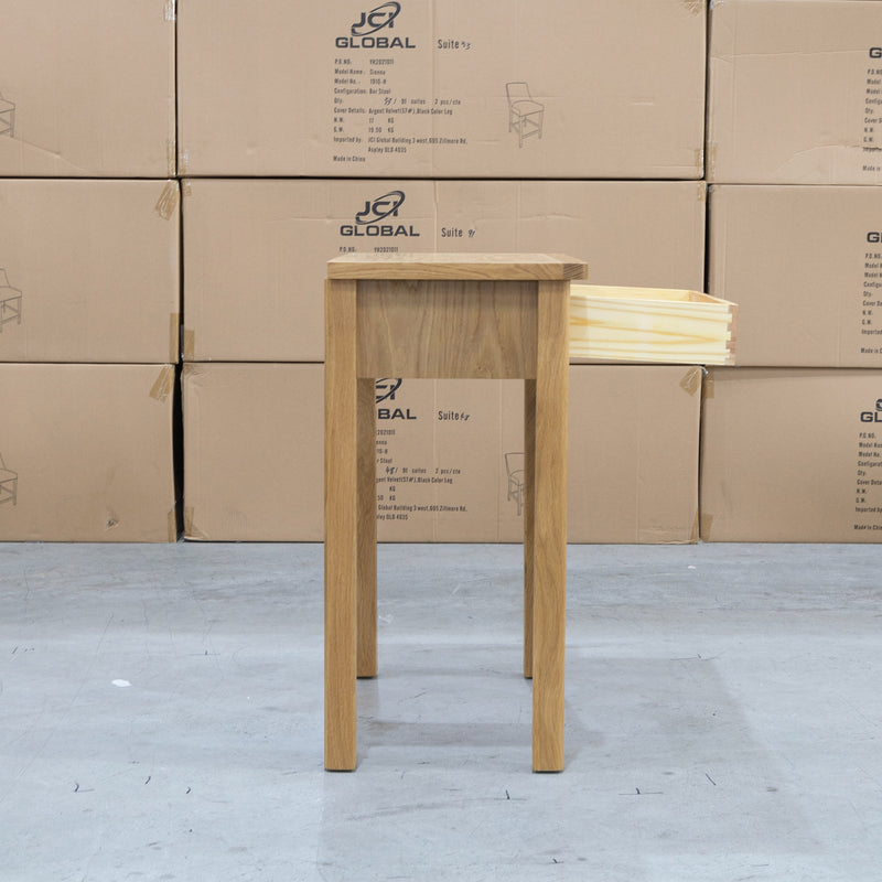 The Rae Dressing Table - Natural - RA-DT-NAT available to purchase from Warehouse Furniture Clearance at our next sale event.