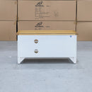The Rae Small TV Unit - White - RA-STV-PW available to purchase from Warehouse Furniture Clearance at our next sale event.