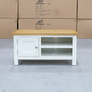 The Rae Small TV Unit - White - RA-STV-PW available to purchase from Warehouse Furniture Clearance at our next sale event.