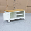 The Rae Small TV Unit - White - RA-STV-PW available to purchase from Warehouse Furniture Clearance at our next sale event.
