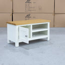 The Rae Small TV Unit - White - RA-STV-PW available to purchase from Warehouse Furniture Clearance at our next sale event.