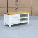 The Rae Small TV Unit - White - RA-STV-PW available to purchase from Warehouse Furniture Clearance at our next sale event.