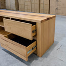The Miami Australian Messmate Hardwood & Resin Entertainment Unit available to purchase from Warehouse Furniture Clearance at our next sale event.