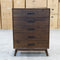 The Ashley 5 Drawer Hardwood Tallboy available to purchase from Warehouse Furniture Clearance at our next sale event.