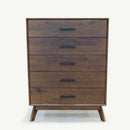 The Ashley 5 Drawer Hardwood Tallboy available to purchase from Warehouse Furniture Clearance at our next sale event.