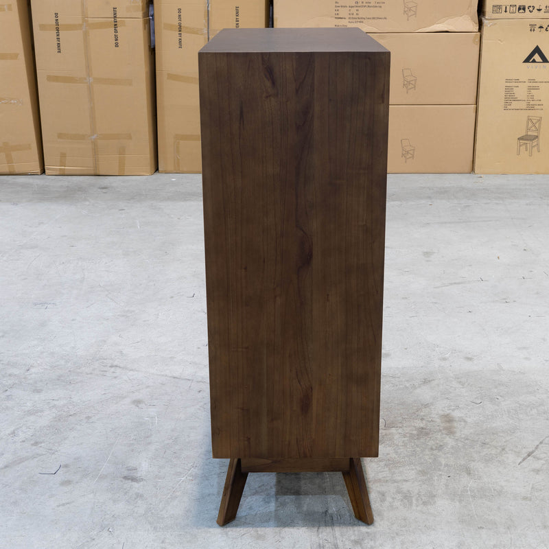 The Ashley 5 Drawer Hardwood Tallboy available to purchase from Warehouse Furniture Clearance at our next sale event.
