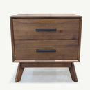 The Ashley 2 Drawer Hardwood Bedside available to purchase from Warehouse Furniture Clearance at our next sale event.