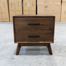 The Ashley 2 Drawer Hardwood Bedside available to purchase from Warehouse Furniture Clearance at our next sale event.