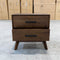 The Ashley 2 Drawer Hardwood Bedside available to purchase from Warehouse Furniture Clearance at our next sale event.