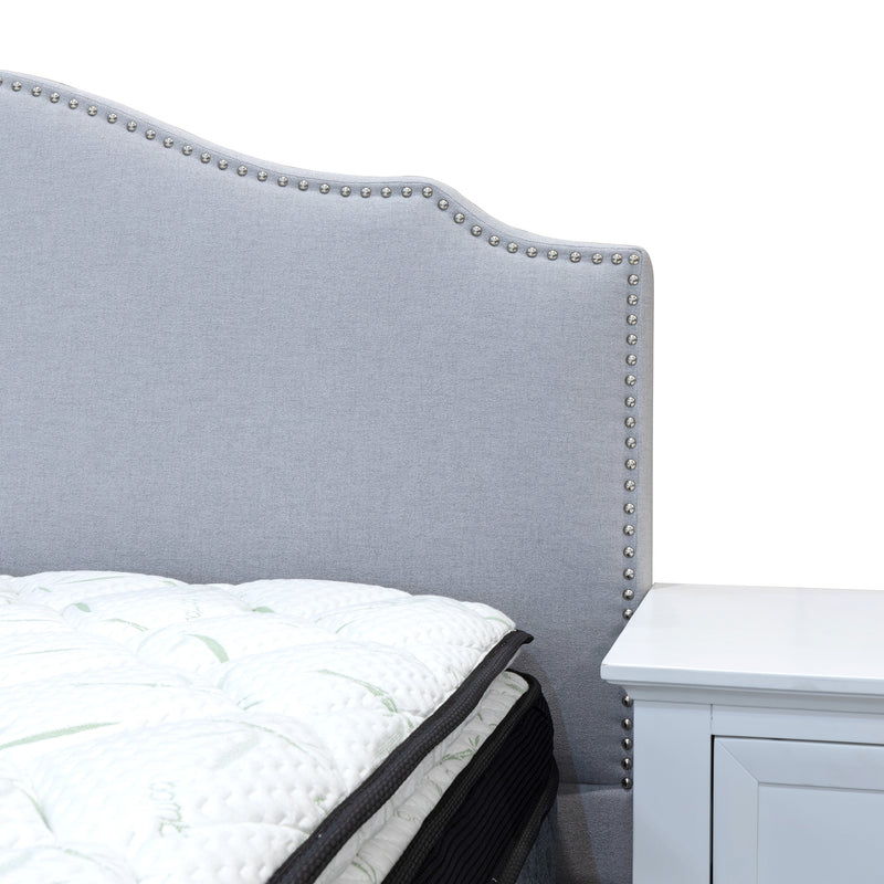 The Aiden Queen Fabric Storage Bed - Light Grey available to purchase from Warehouse Furniture Clearance at our next sale event.