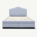 The Aiden Queen Fabric Storage Bed - Light Grey available to purchase from Warehouse Furniture Clearance at our next sale event.