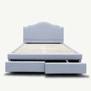 The Aiden Queen Fabric Storage Bed - Light Grey available to purchase from Warehouse Furniture Clearance at our next sale event.