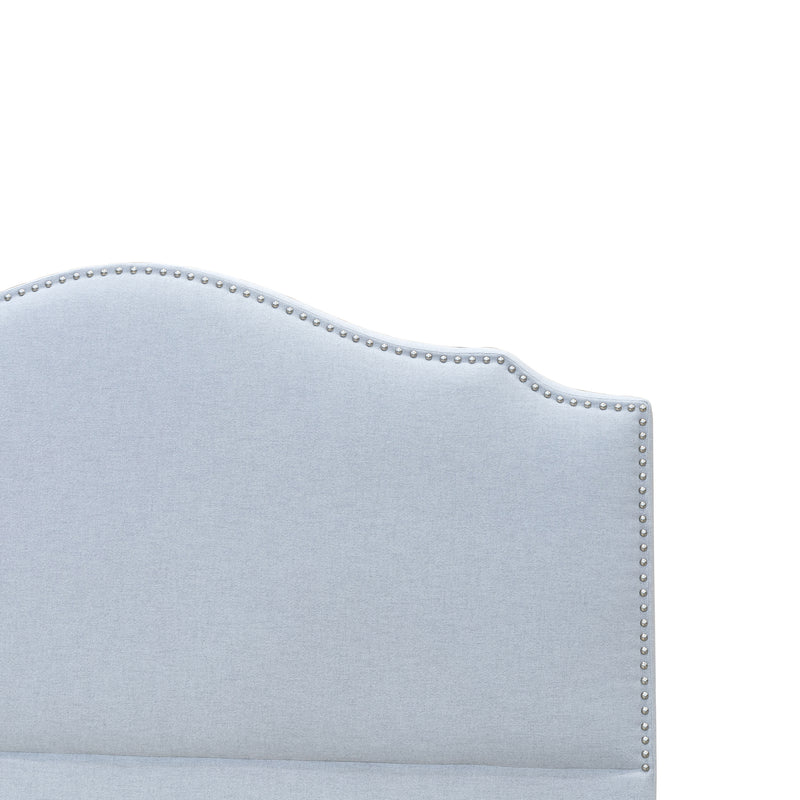 The Aiden Queen Fabric Storage Bed - Light Grey available to purchase from Warehouse Furniture Clearance at our next sale event.