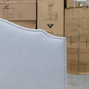The Aiden Queen Fabric Storage Bed - Light Grey available to purchase from Warehouse Furniture Clearance at our next sale event.