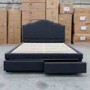 The Aiden Queen Fabric Storage Bed - Carbon available to purchase from Warehouse Furniture Clearance at our next sale event.