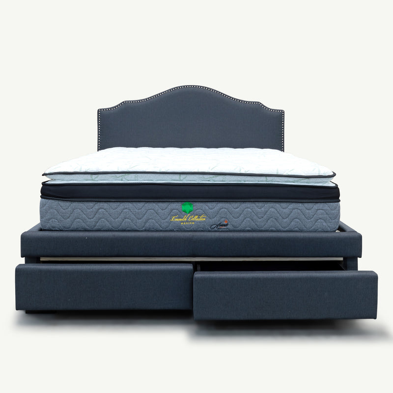 The Aiden Queen Fabric Storage Bed - Carbon available to purchase from Warehouse Furniture Clearance at our next sale event.