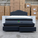 The Aiden Queen Fabric Storage Bed - Carbon available to purchase from Warehouse Furniture Clearance at our next sale event.