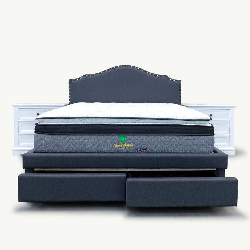 The Aiden Queen Fabric Storage Bed - Carbon available to purchase from Warehouse Furniture Clearance at our next sale event.
