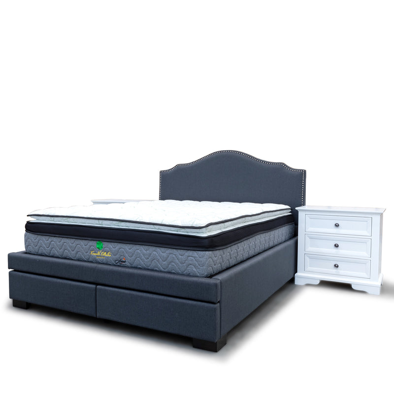The Aiden Queen Fabric Storage Bed - Carbon available to purchase from Warehouse Furniture Clearance at our next sale event.