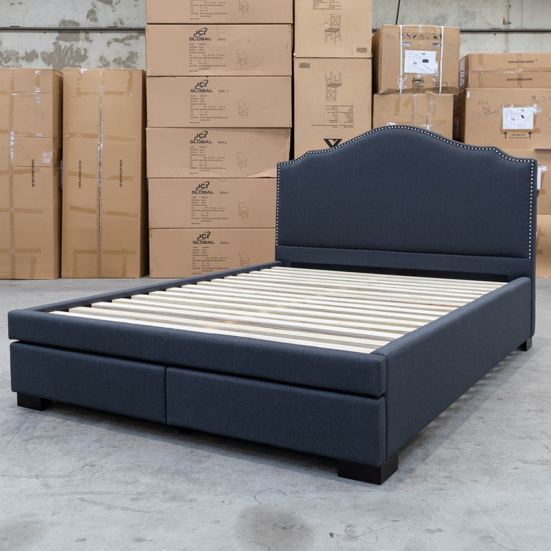 The Aiden Queen Fabric Storage Bed - Carbon available to purchase from Warehouse Furniture Clearance at our next sale event.