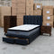 The Hudson King Single Fabric Storage Bed - Charcoal available to purchase from Warehouse Furniture Clearance at our next sale event.