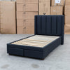 The Hudson King Single Fabric Storage Bed - Charcoal available to purchase from Warehouse Furniture Clearance at our next sale event.