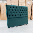 The Elle King Upholstered Headboard - Forest Green Velvet - Available In-store Only available to purchase from Warehouse Furniture Clearance at our next sale event.