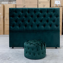 The Elle King Upholstered Headboard - Forest Green Velvet - Available In-store Only available to purchase from Warehouse Furniture Clearance at our next sale event.